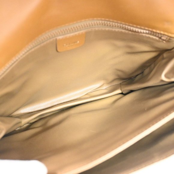 CELINE Macadam Pattern Crossbody Shoulder Bag PVC Leather White Brown - Picture 15 of 16